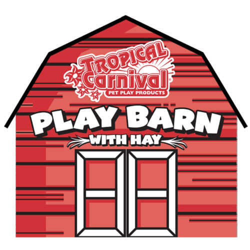 FM Browns Tropical Carnival Natural Behaviors Play Barn with Timothy Hay – 8 oz (226 g) 1x8