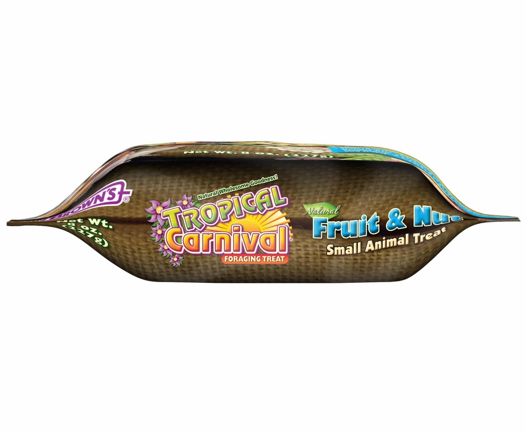 FM Browns Tropical Carnival Natural Fruit & Nut Small Animal Treat – 8 oz (227 g) 1x8