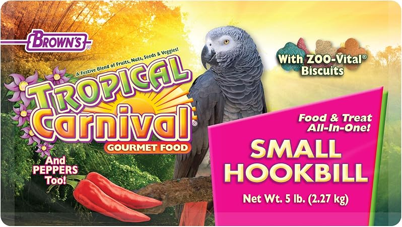 FM Browns Tropical Carnival Gourmet Small Hookbill Food – 5 lb (2.27 kg) 1x6