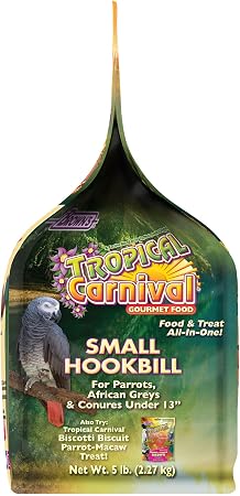 FM Browns Tropical Carnival Gourmet Small Hookbill Food – 5 lb (2.27 kg) 1x6
