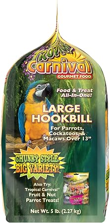 FM Browns Tropical Carnival Gourmet Large Hookbill Food – 5 lb (2.27 kg) 1x6