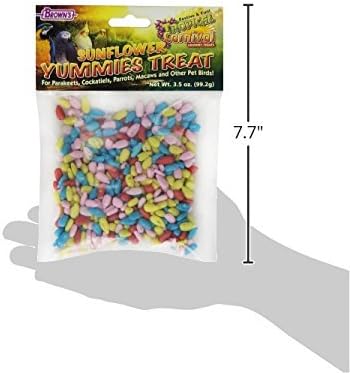 FM Browns Tropical Carnival Sunflower Yummies Bird Treat – 3.5 oz (99 g) 1x8