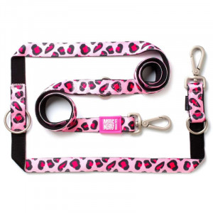 Multi-Function Leash - Leopard Pink/M