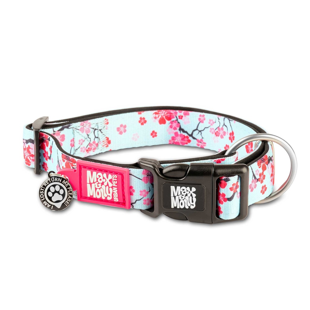 Smart ID Collar - Cherry Bloom/M