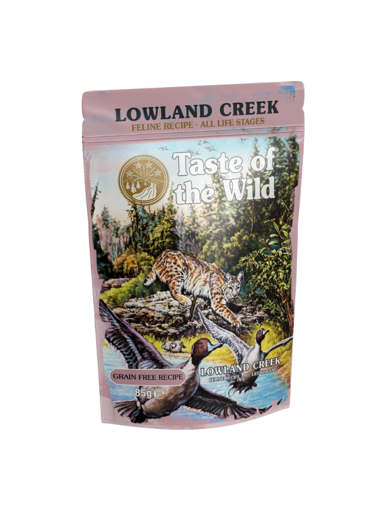 Taste Of The Wild Lowland Creek Cat Pouch Chunks in Gravy 12/85G