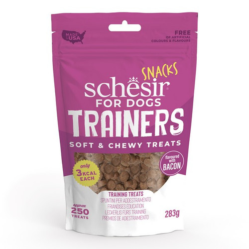 Schesir Dog Training Snack Pouch - Soft & Chewy Chicken Bites, 6 × 283g