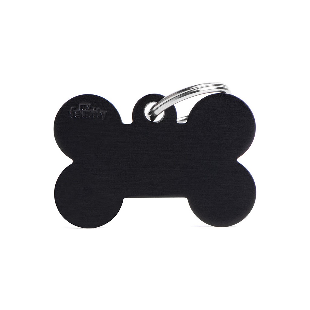 Basic Big Aluminum Black Bone ID Tag
