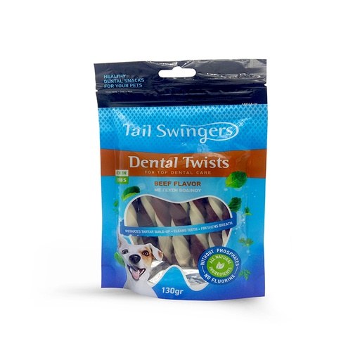 Tailswingers Dental Twists  Beef  130gr