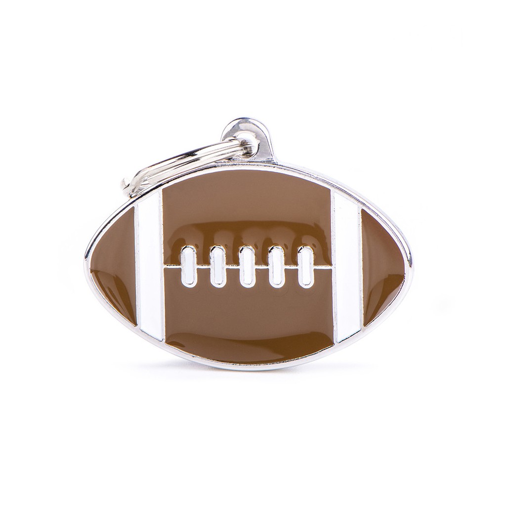 Charms Small American Football ID Tag