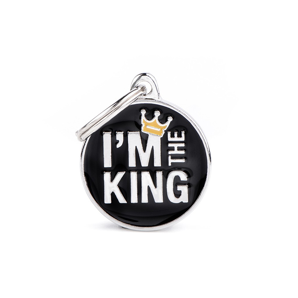 Charms Small Im The King ID Tag