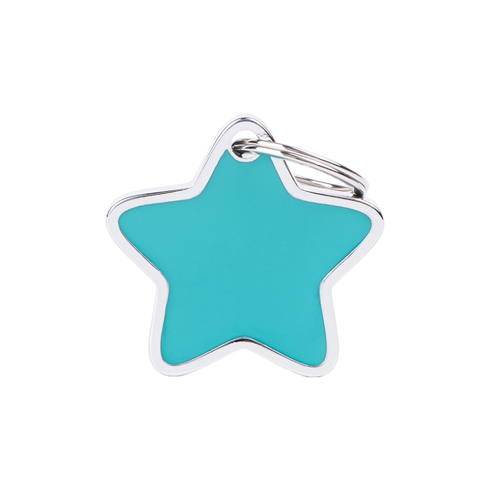 Charms Pet Tag Turqouise Star
