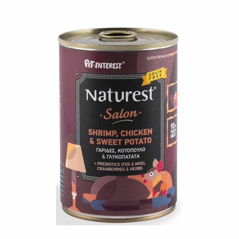 Naturest Gourmet Salon Shrimps Chicken & Sweet Potato 400 Gr