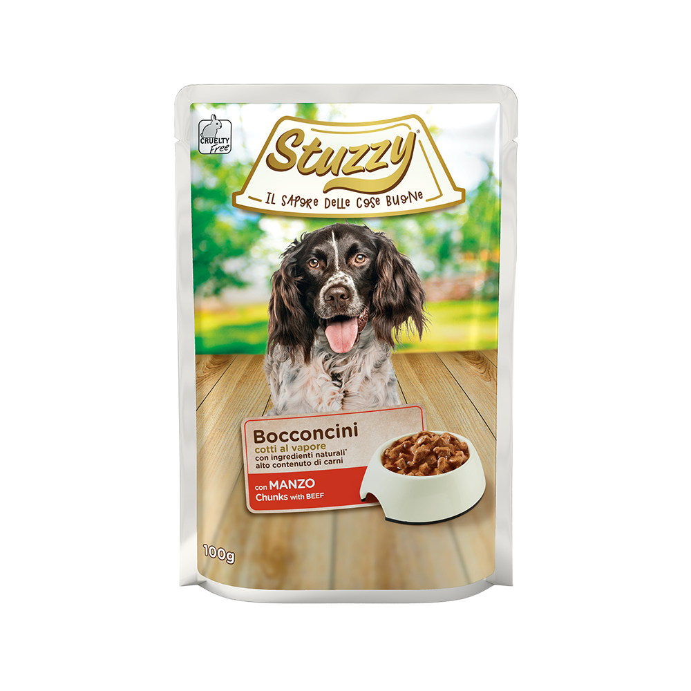 Stuzzy Dog Beef Wet Dog Food in Sauce 24x100g Pouch