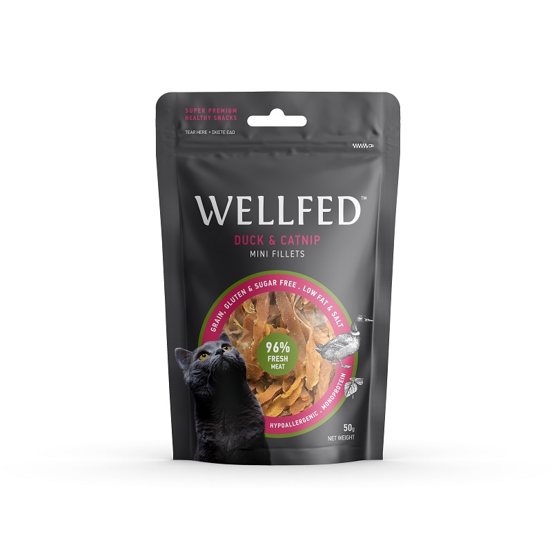Wellfed Mini Duck Fillets +Cat Nip 50 Gr