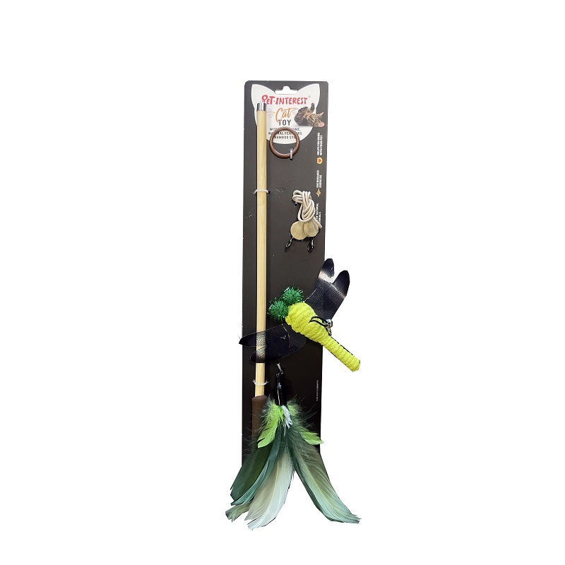 Cat Toy Bamboo Stick W Silvervine-Gr.Dragonfly