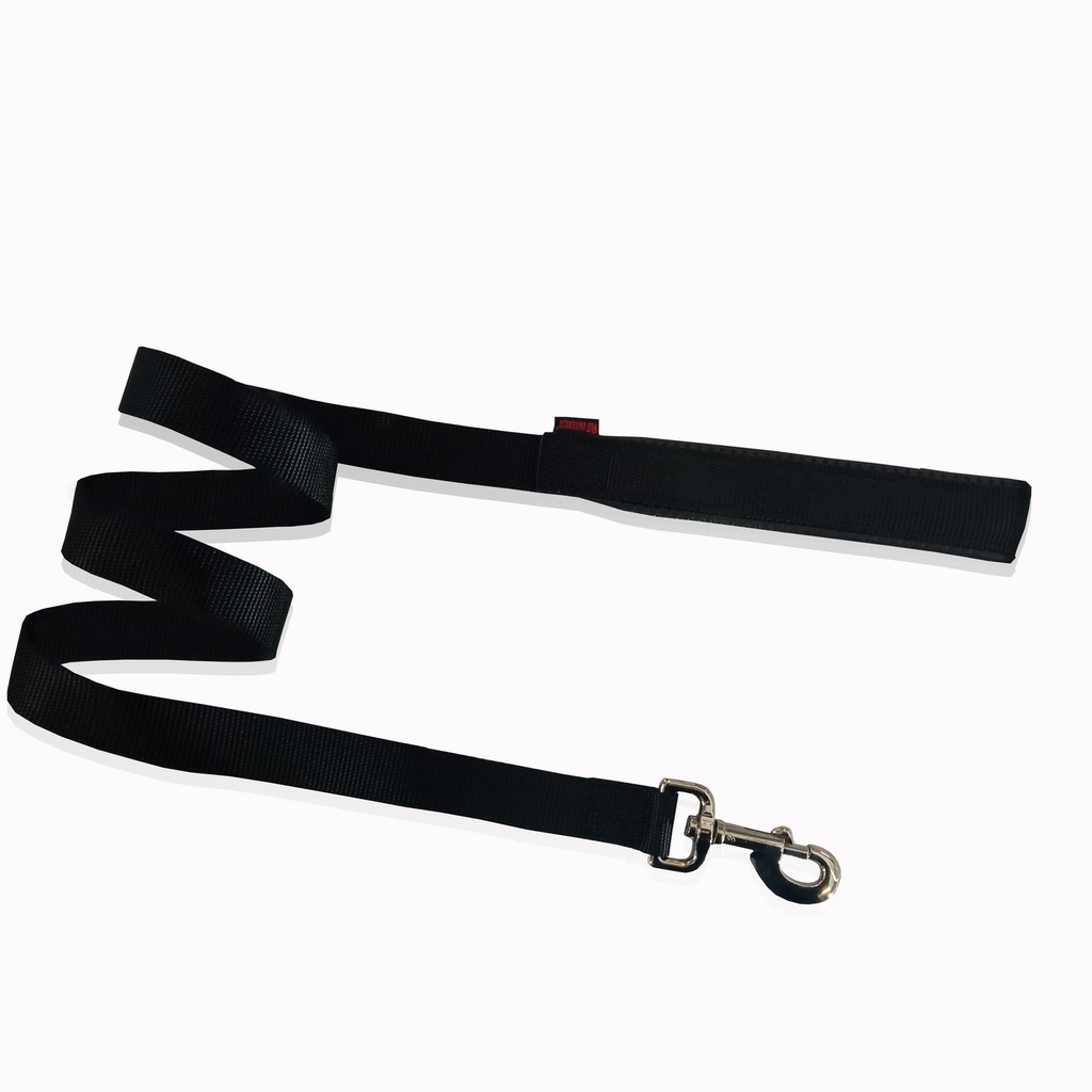 Leash Neop/Ne Handle Plain Black M  2 X 120cm