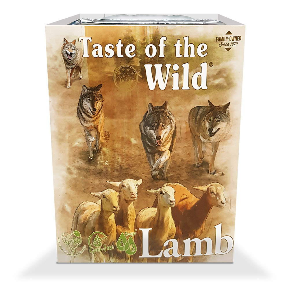 Taste Of The Wild LAMB AND CHICKEN TRAY 390G IN PLATE (7 trays x1)