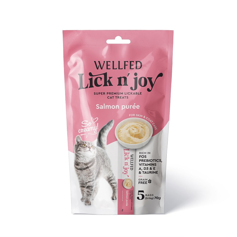 Wellfed Lick N' Joy Cat Salmon (5*14gr) 70gr