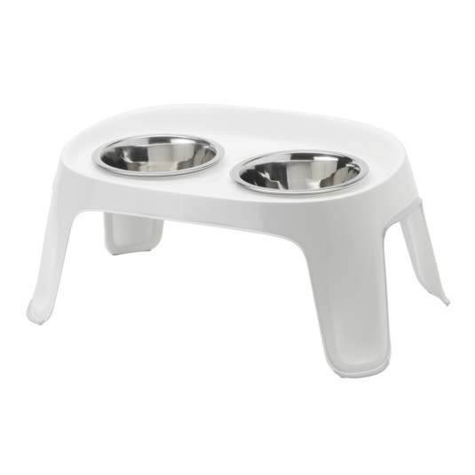 Moderna Skybar Pet Bowls - Small 29 x 48 x H20 cm, Soft White