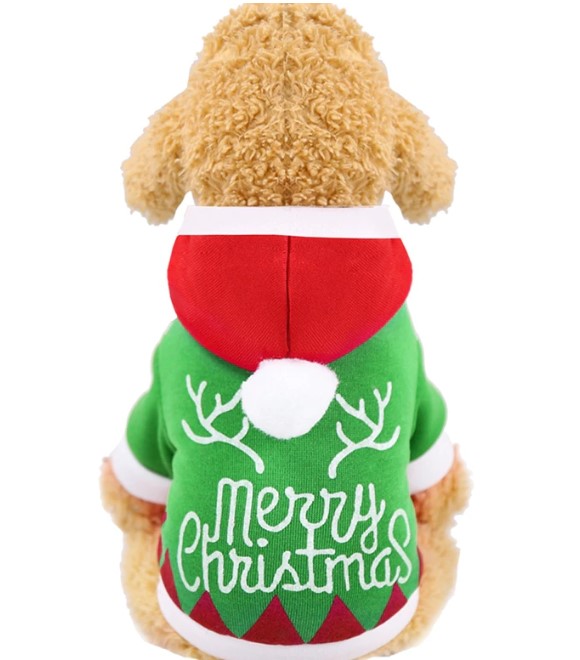 Pets.Love.Earth Merry Christmas Printed Hoodies -Size - XS