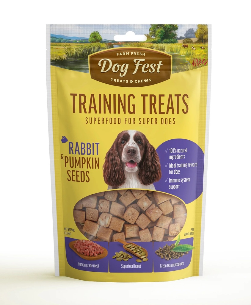 Dog Fest Training treats Rabbit and pumpkin seeds (90g)
