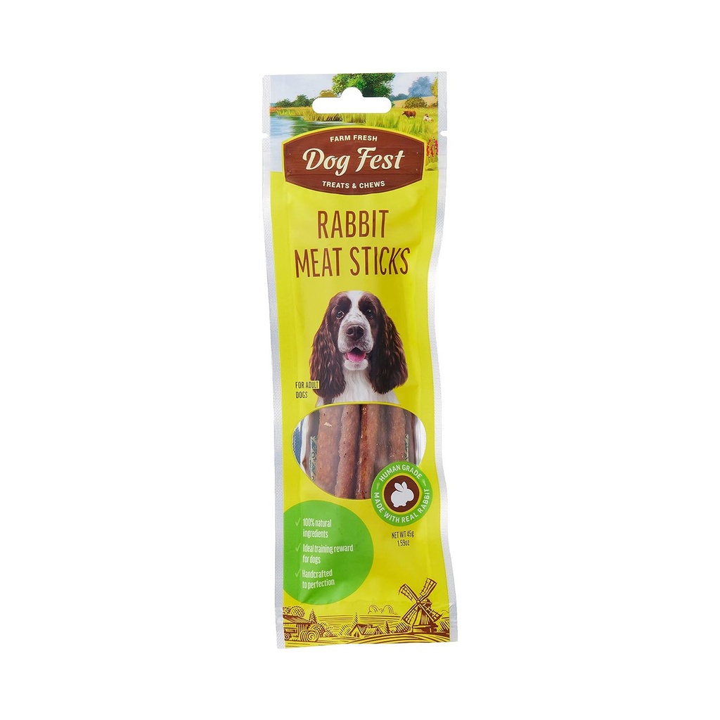 Dog Fest Rabbit meat sticks, for all dogs, 45g.-Treat