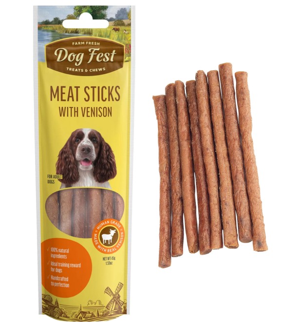 Dog Fest Meat sticks with vension, for all dogs, 45g.-Treat