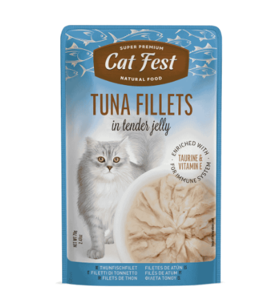 Cat Fest Tuna fillets in tender jelly, 70g - Cat Wet Food 1*12