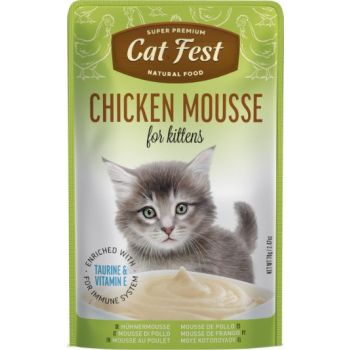 Cat Fest Chicken mousse for kittens, 70g 1*12