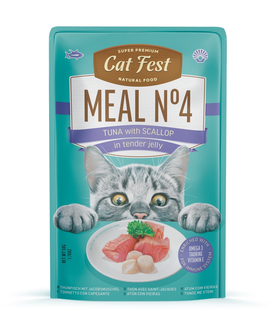 Cat Fest Tuna in tender jelly Meal Nr1, 12 x 50g - Cat Wet Food