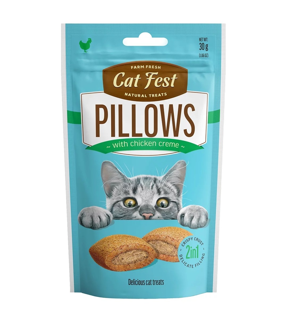 Cat Fest Pillows with chicken creme for cats, 30g.-Treat