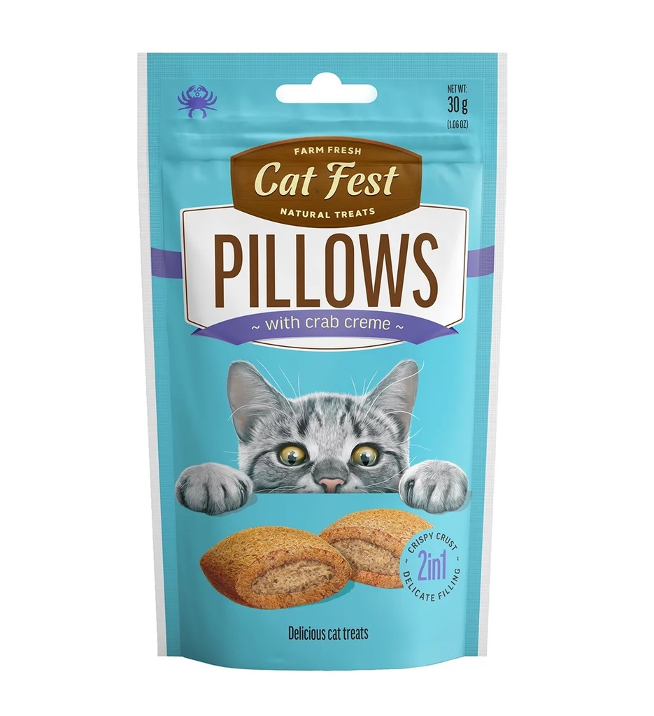 Cat Fest Pillows with crab creme for cats, 30g.-Treat