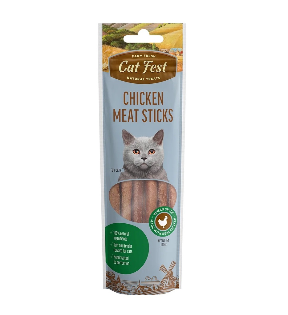 Cat Fest Chicken meat sticks for cats, 45g.-Treat
