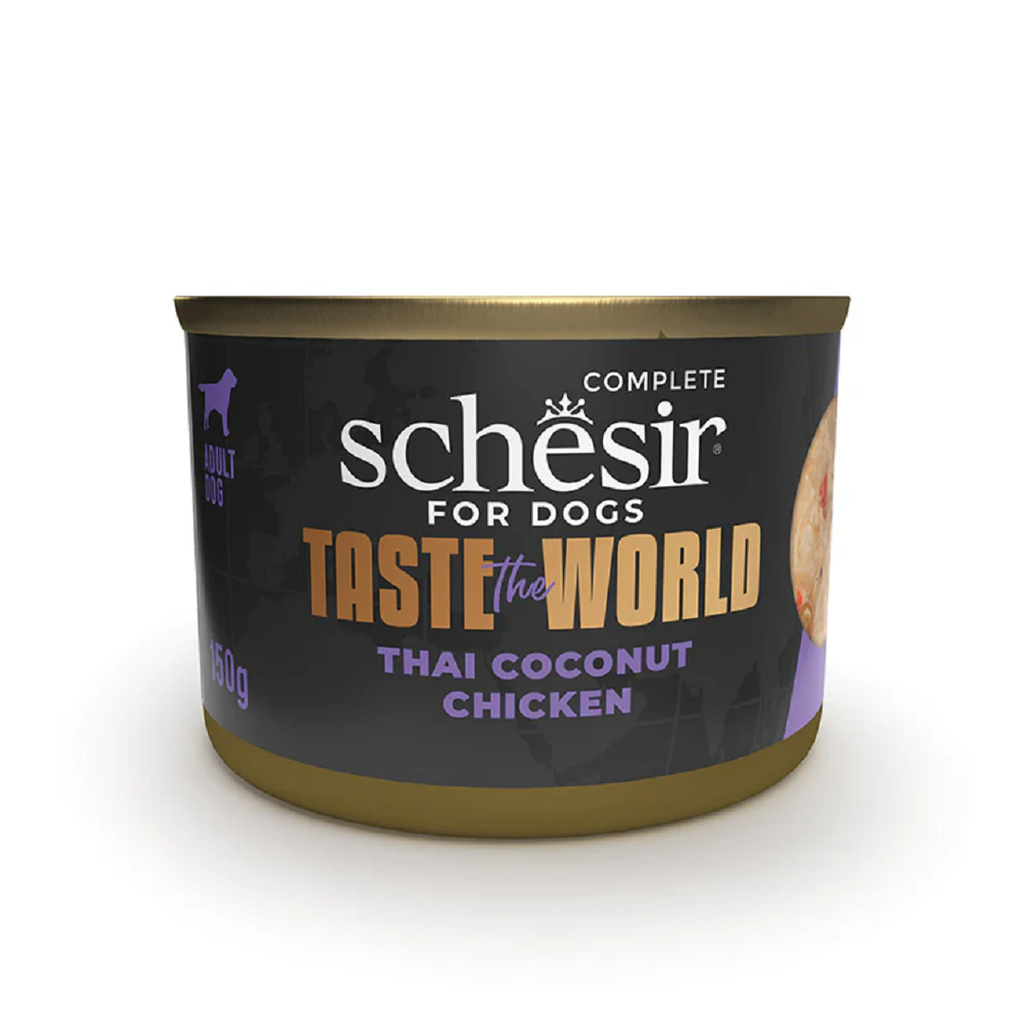Schesir Taste the World Dog Can - Thai Coconut Chicken Wholefood Recipe - 150g (1*8)