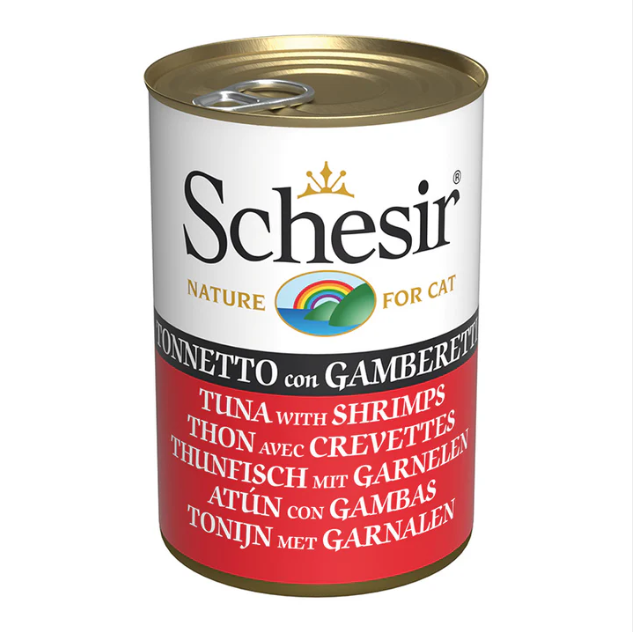 Schesir Cat Food - Tuna with Shrimp in Jelly - 140g Can (1*24) 