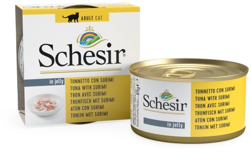 Schesir Cat Can in Jelly – Tuna with Surimi - 85g (1*56)