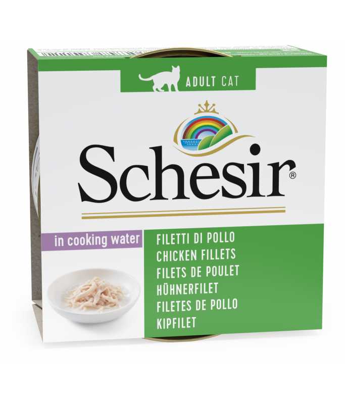 Schesir Can for Cat Chicken Fillet in Cooking Water 85g (14x1)