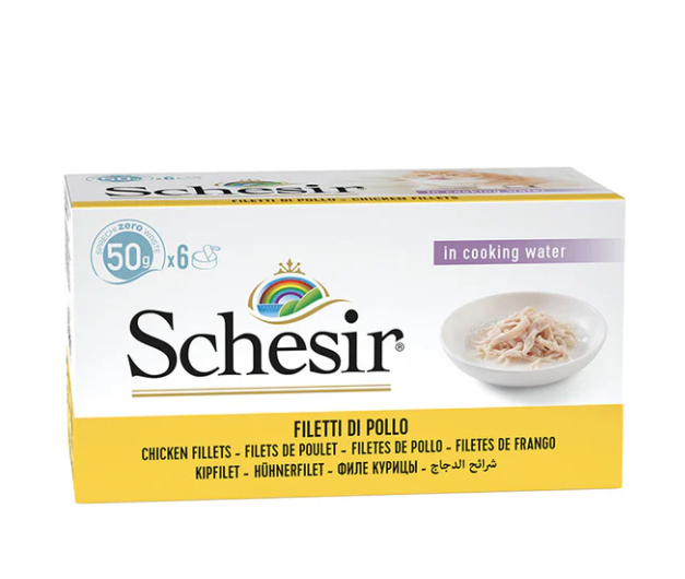 Schesir Cat Multipack Can-Wet Food Chicken Rice Natural Style-6x50g (1*8)