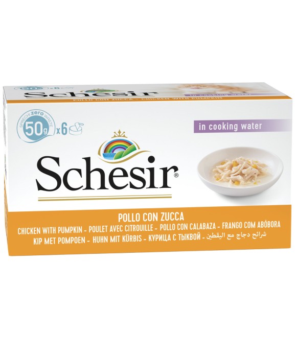 Schesir Can for Cat chicken fillet with pumpkin 6x50g per pack (1*8)
