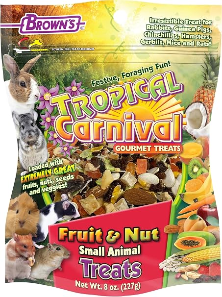 FM Browns Tropical Carnival High C Small Animal Fruit Treat – 2.25 oz (64 g) 1x8