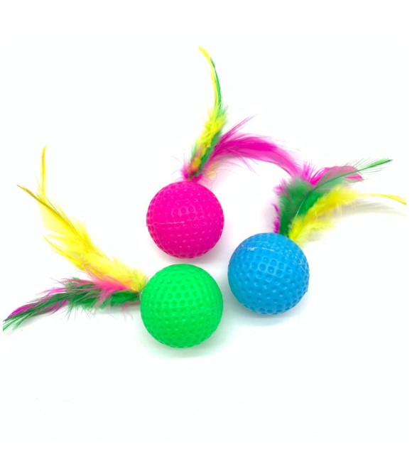 Pets.Love.Earth Cat Sounding Badminton Funny Toy