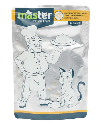 Pet Interest Master Cat Pouch Chicken Meat in Sauce 80g (24x1)