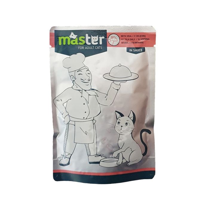 Pet Interest Master Cat Pouch Veal in Sauce 80g (24x1)