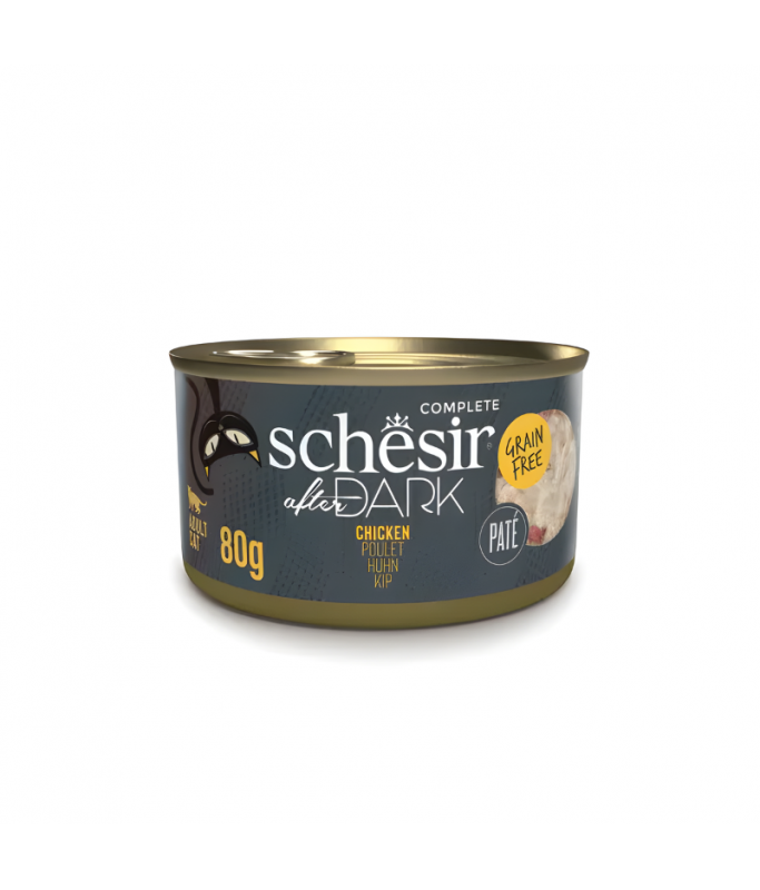Schesir After Dark Cat Food - Chicken Pâté - 80g Can (1*12)