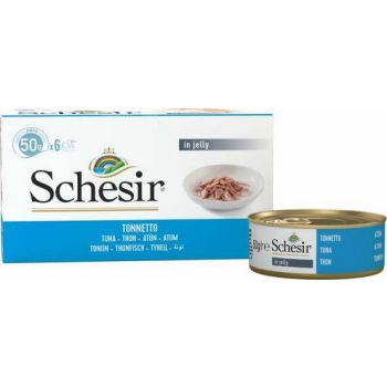 Schesir Cat Food Multipack - Tuna in Jelly - 6×50g Cans (1*8)