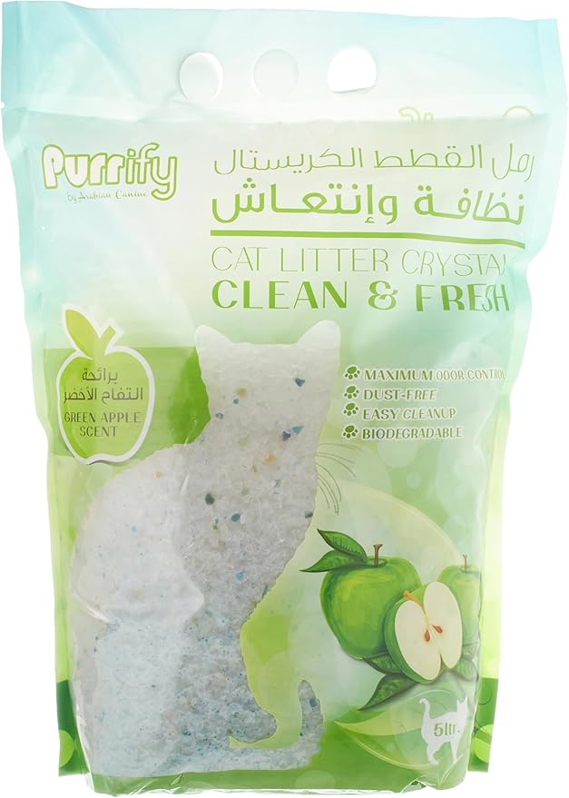 PURRIFY CAT LITTER CRYSTALS APPLE SCENT 5L (1*6)