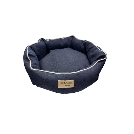 [02343] Elegant Pet Bed, "Flower", Blue S 50cm