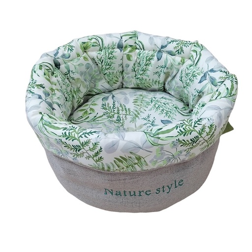 [02360] Pet Basket 2 In 1"Nature" - Linen 35cm