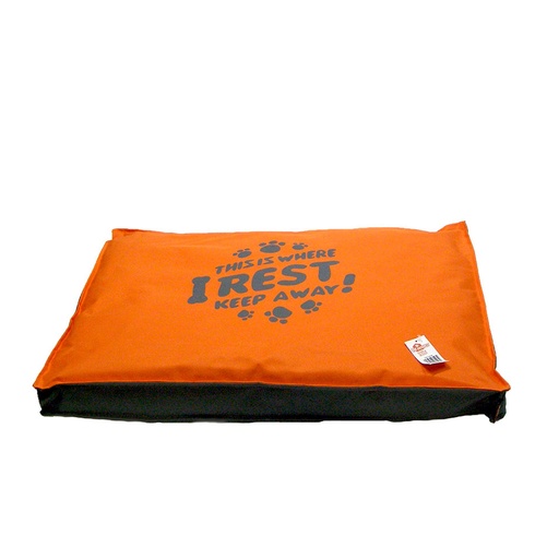 [0309-S-OR] Pet Cushion Orange-Grey S 60x45x8cm