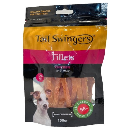 Tailswingers Soft Chicken Fillets Slices 100gr